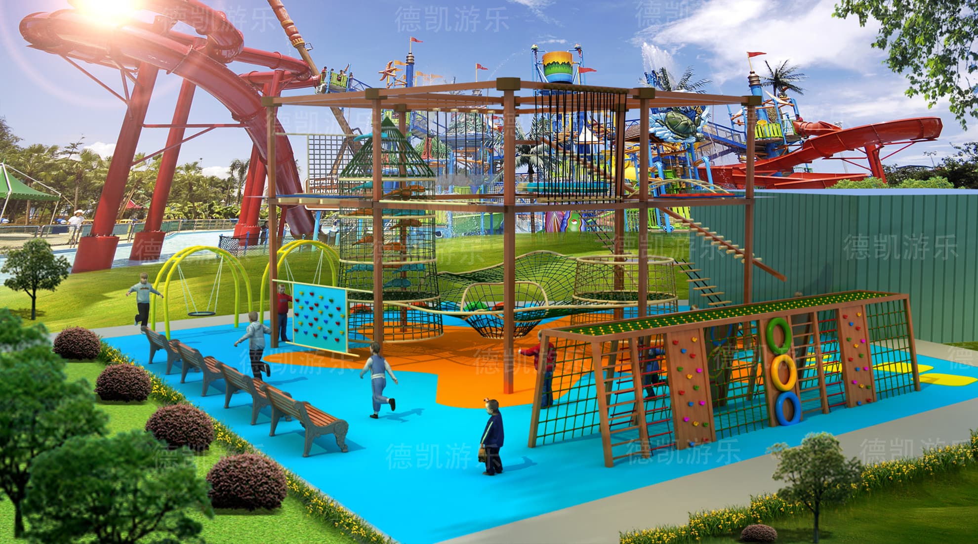 德凱游樂(lè)設(shè)備整體效果圖